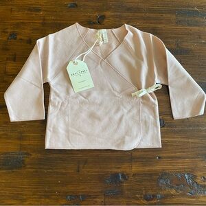 NWT Gray Label Crossover Top Tie Enclosure In VTG Pink Baby Cardigan 9-12 M